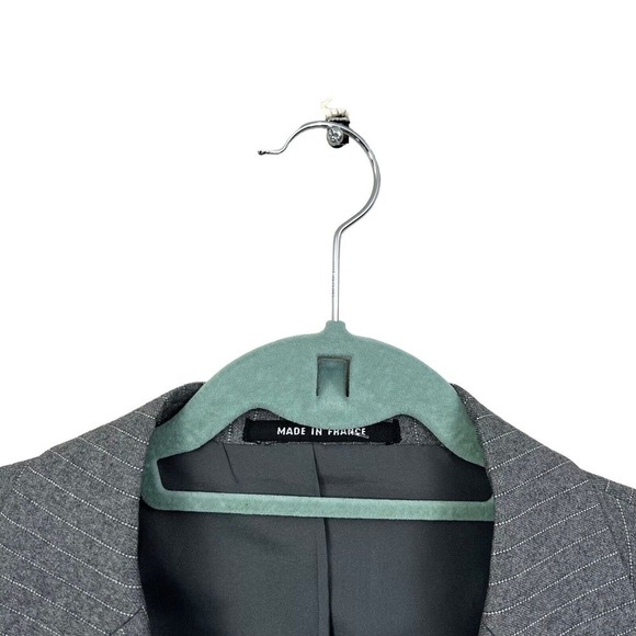 VESTRA Paris Blazer Suit Gray Pinstripe 2 Button Double Vent Men Size 44R - Picture 3 of 6